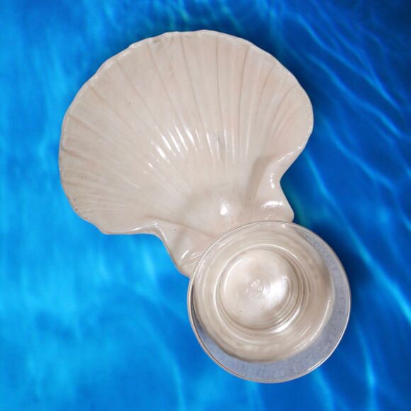 Vintage Karoff Sea-Servers Pink Shrimp Cocktail Dishes Set of 6 Box Retro Clam - Picture 6 of 11